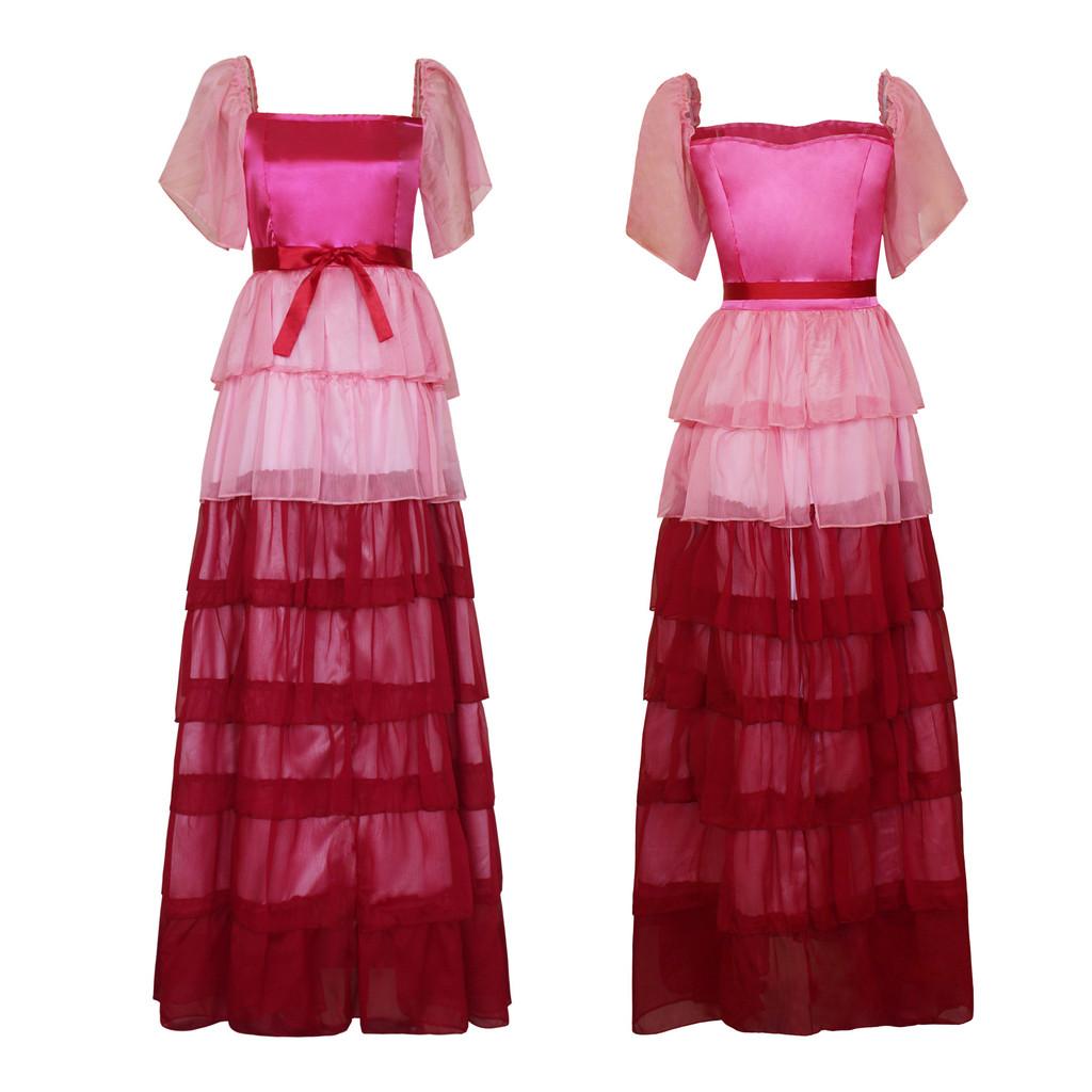 Hermione Harry Potter Granger Cosplay Costume Mesh Yarn Dress Party Halloween