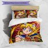 3pcs Custom Name Moon Princess Printed Bedding Set Duvet Cover Closure Includes 1 Duvet Cover & 2 Pillowcases, Soft and Comfortable for All Seasons.