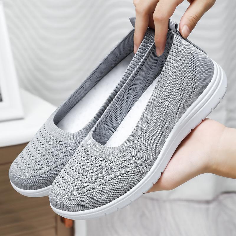 Single shoes summer new shoes women's shoes shallow mouth flat bottom mother shoes one pedal foreign trade cloth shoes