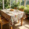 Party Dining Home Kitchen Cotton Linen Material Soft Washable Household Rectangle Tablecloth