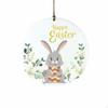 Easter Acrylic Hanging Decoration, Hare Oval Flower Round Decor for Home, Car