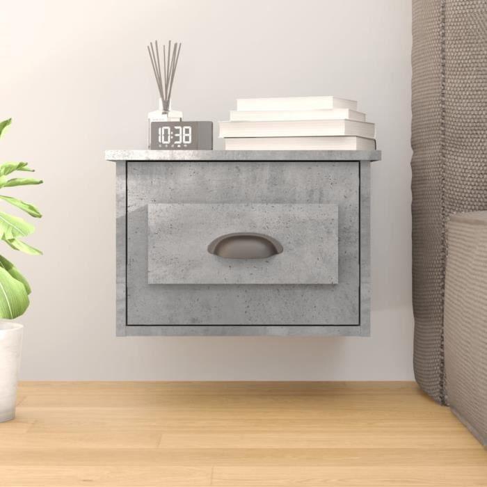 VidaXL Wall-mounted Bedside Table Concrete Grey 50x36x40 Cm 816384