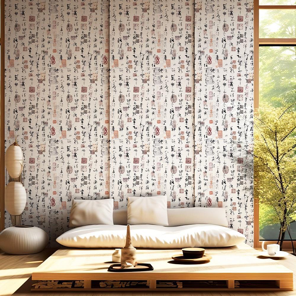 Chinese Style Bamboo Wallpaper Waterproof Calligraphy Wall Sticker Peel Stick Self Adhesive Removable Wallpapers Home Decoration