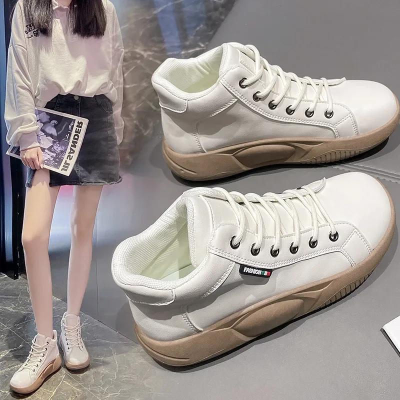 Women Platform Fur Sneakers 2025 Fashion Casual Warm Cotton Flats Shoes Winter Oxford Ladies Vulcanized Shoes Zapatillas Mujer
