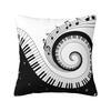 Music Festival Musical Note Throw Pillow Case 40*40cm for Sofa Cushion Cover Soft Polyester Pillowcase Double-sided Printing