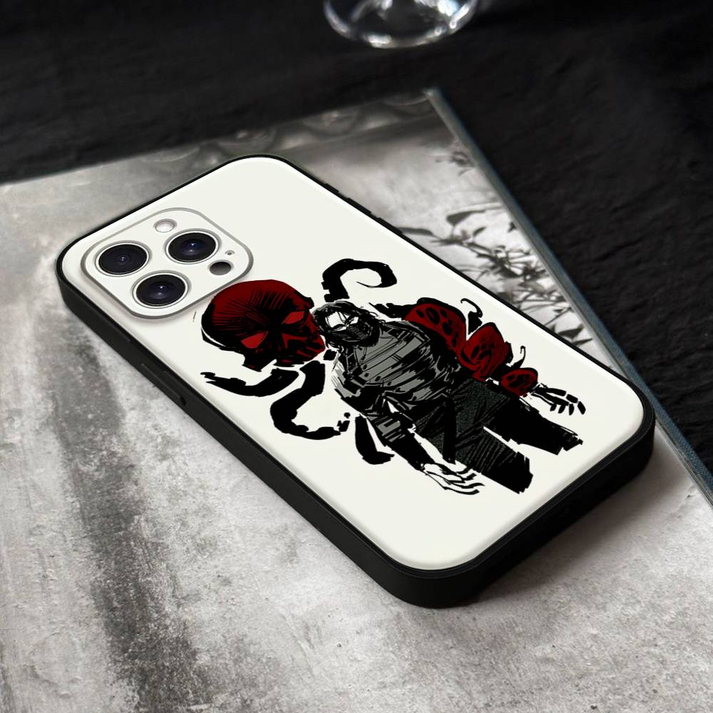 B-Bucky Barne-Winter S-Soldier Phone Case For IPhone 17,16,15,14,13,12,11 Plus,Pro,Max,XR,XS,X,7,8 Plus,Mini Black Silicone Soft