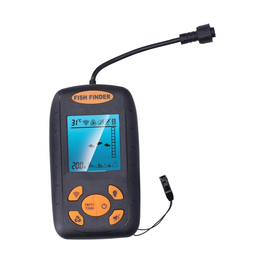 Fish Finder Wireless LCD Visual Handheld Sounder Alarm Fishing Transducer for Outdoor Activity