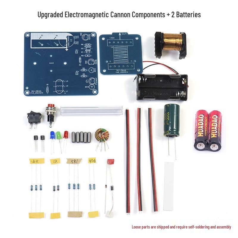 DIY Electromagnetic Cannon Kit: Long-Range High-Voltage Coil Circuit for Science Experiments