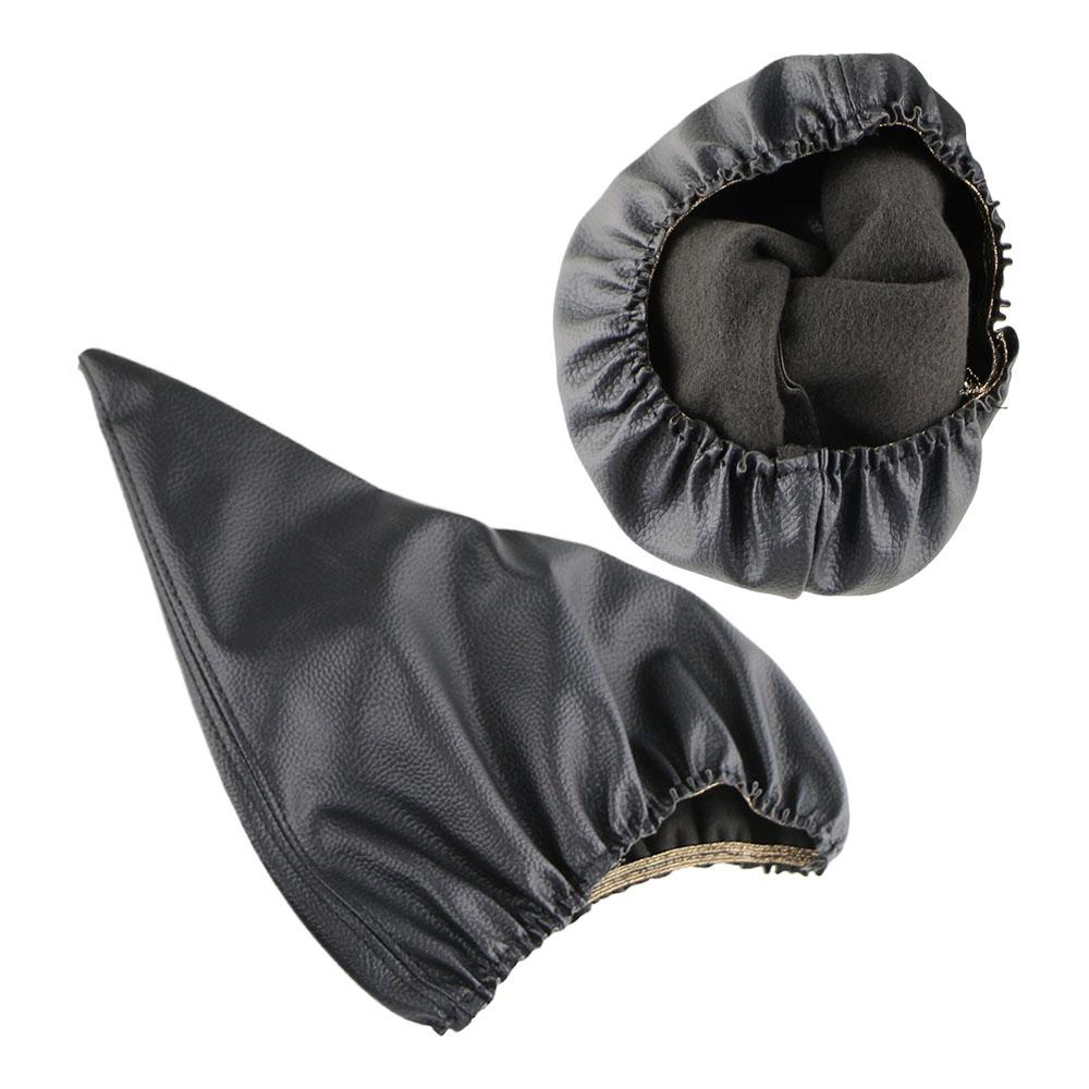 2Pcs Car Shift Shifter Dust Cover for BMW 3 Series E36 E46 M3 Handball Handbrake Shifter Head Black Leather Protective Covers