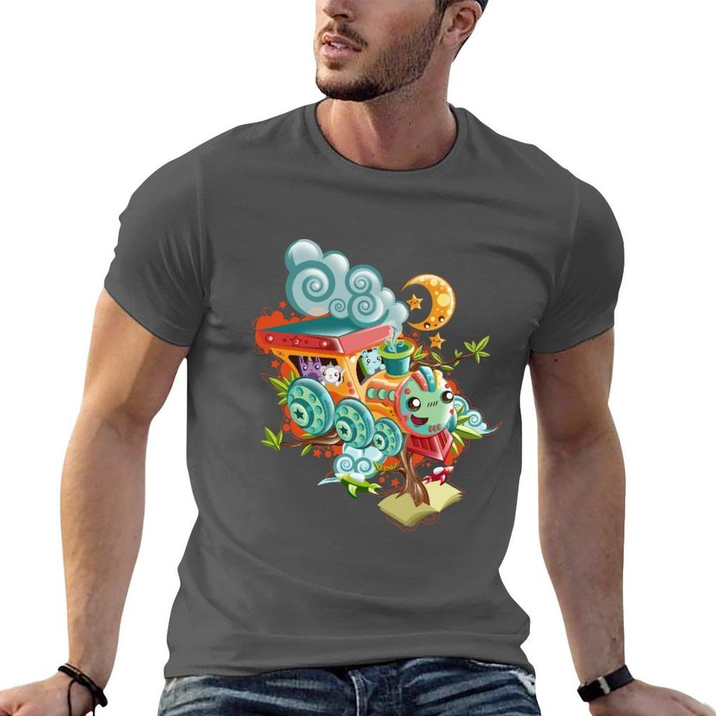 Little Train TShirt Anime Figures Boys Whites Unisexs Designer Clothes