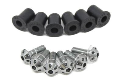 SSK ASB0206TM Machined Aluminum Screen Bolts Wellnut Set of 6 Titanium