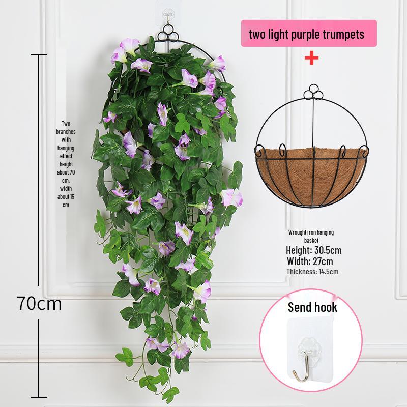 Artificial Rose Vine Wall Hanging for Living Room Decoration