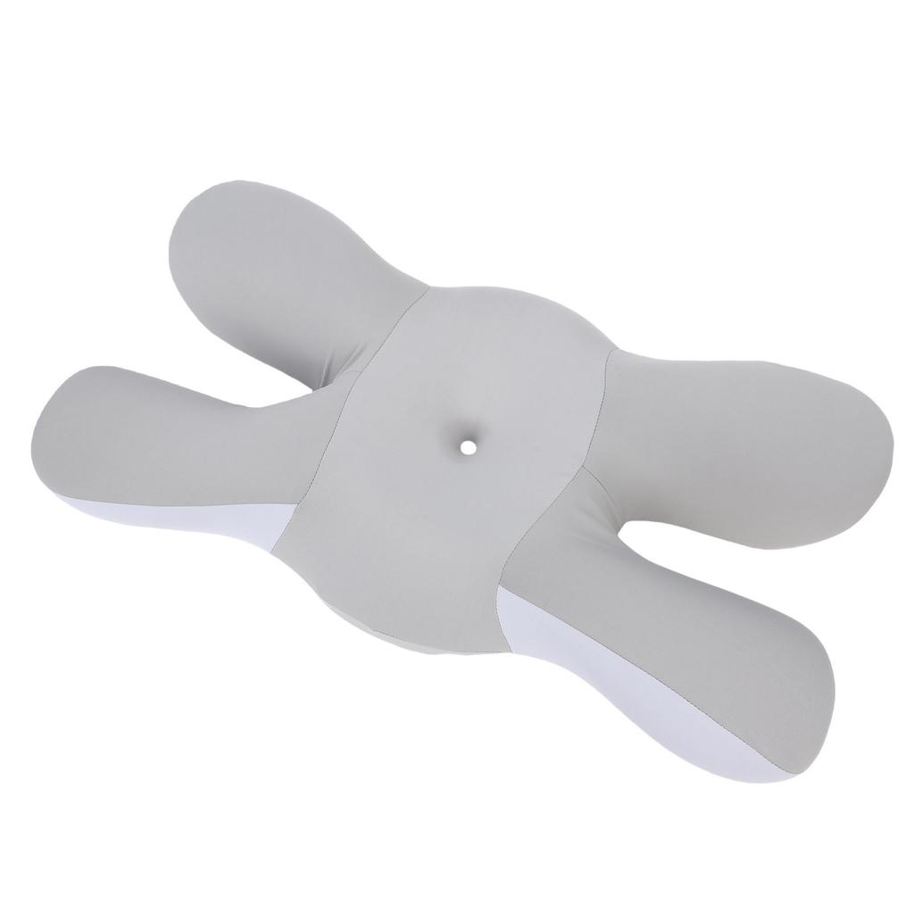 Zervikales Nackenkissen Nylon Polyurethanfaser Slow Rebound Bettkissen für Rücken Bauch Seitenschläfer Grau
