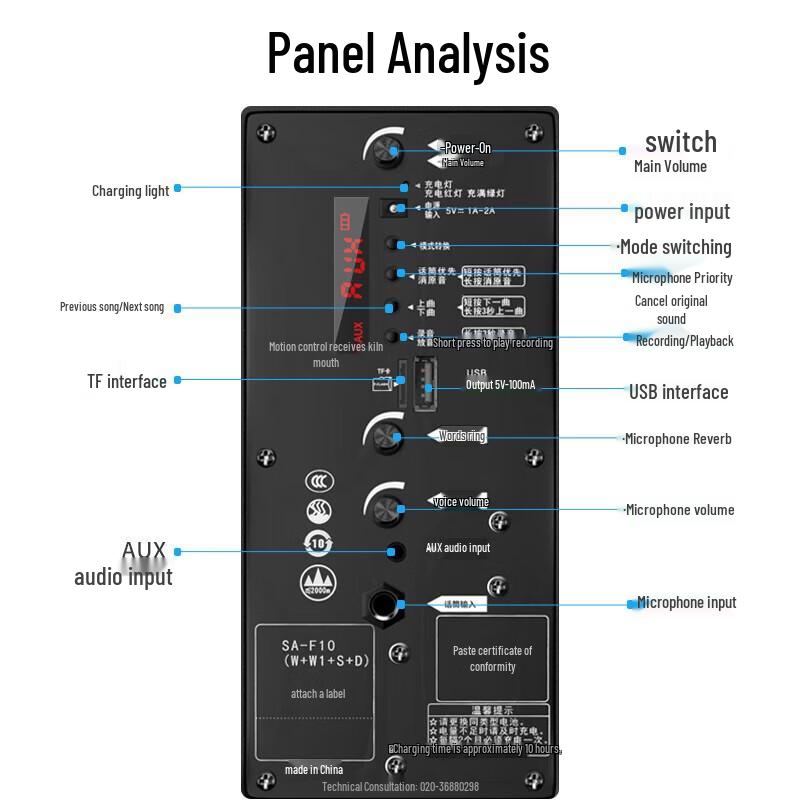 Soaiy ST-809WM Portable Karaoke Speaker