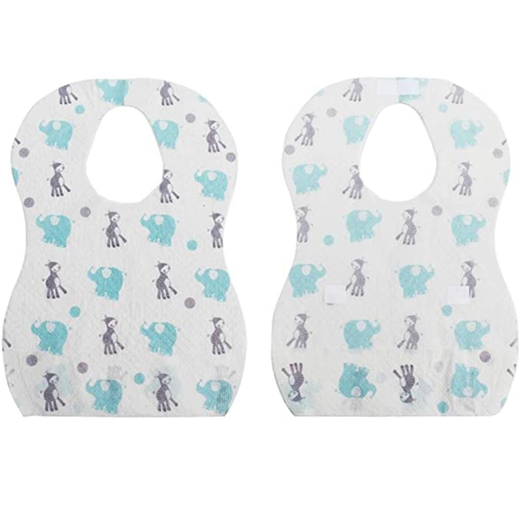 (Projector)20PCS Children Disposable Bib Non Woven Fabric Waterproof And Dirty Bib