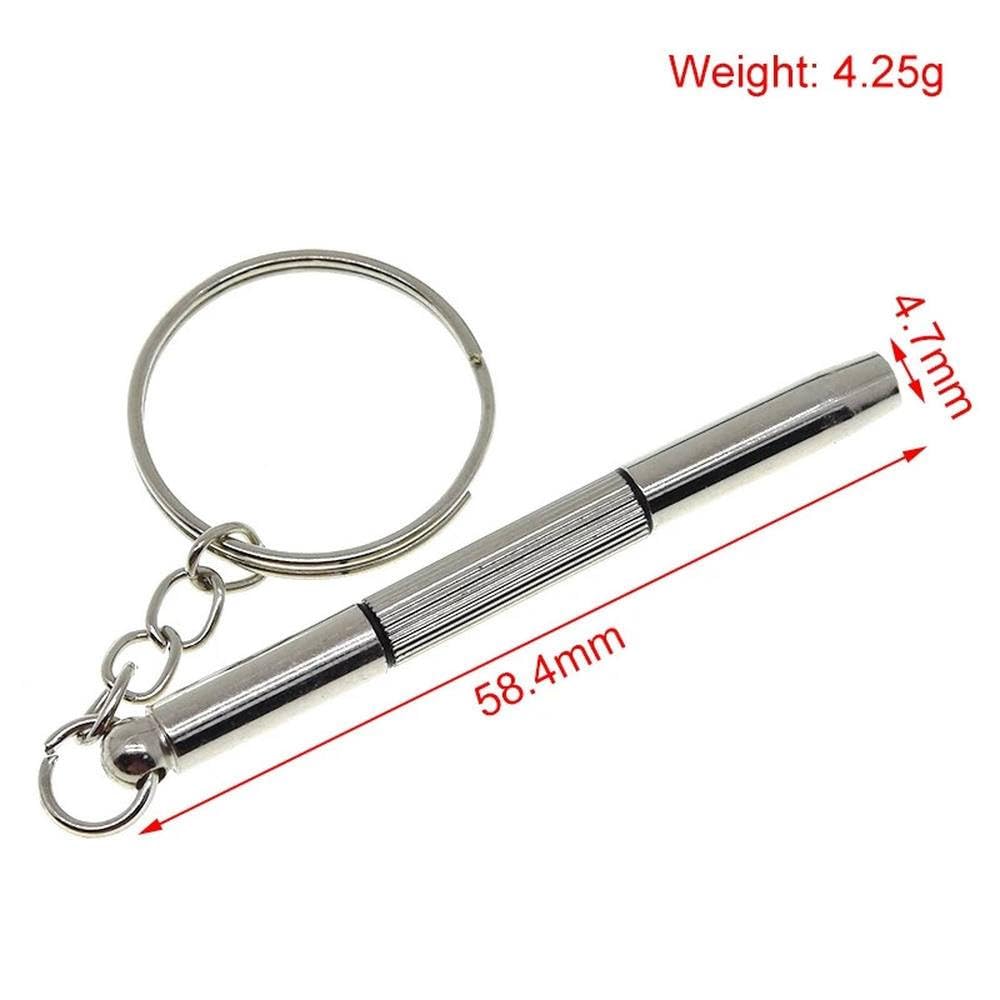 1-20PC Mini 3 In1 Screwdriver Multifunctional Precision Repair Eyeglass Screwdriver With Keychain Watch Repair Kit Tools