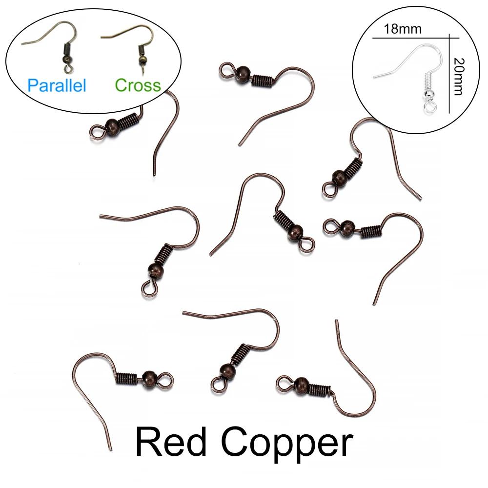100pcs/lot 20*17mm 10 Color Iron Bead Charms Earring Wires With Ear Hook Earrings Clasp Findings Supplies For Jewelry Making DIY