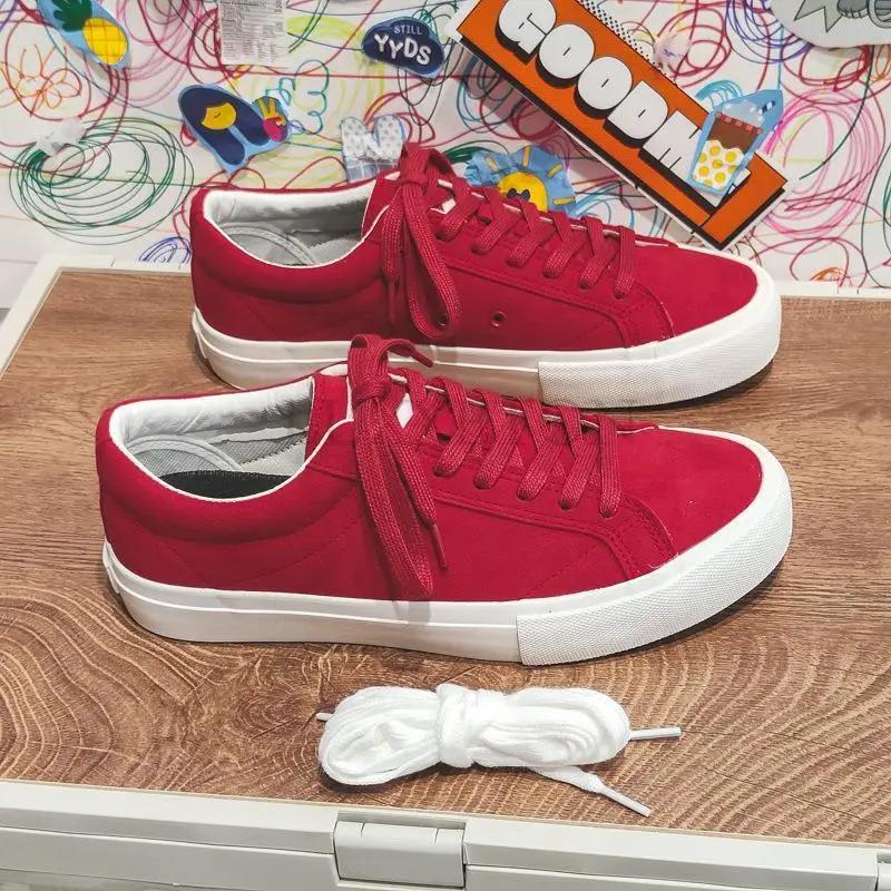 Men Canvas Shoes Fashionable Wear Resistant Vulcanized Comfortable Versatile Basic Lace Up Casual Sneakers for Men