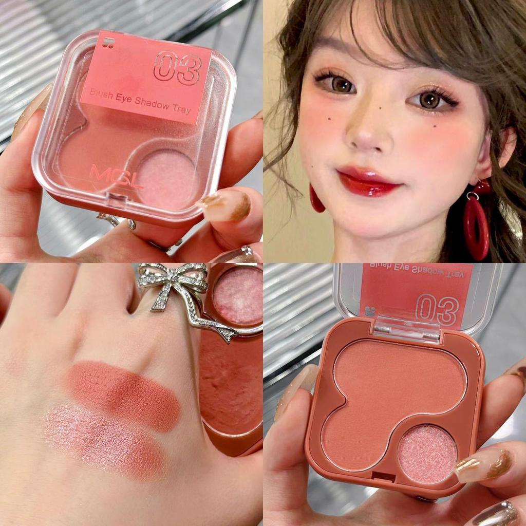 Koreanischer Stil All-in-One Make-up-Palette: Rouge, Highlighter & Lidschatten mit Advanced Matte & Schimmer.