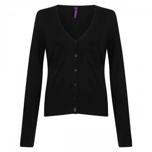 Henbury Womens/Ladies Lightweight V Neck Short Cardigan