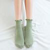 Women's Ruffle Socks,Casual Cotton Bootie Socks Cute Ankle Socks Breathable Sweet Frilly Crew Socks High Ankle Socks