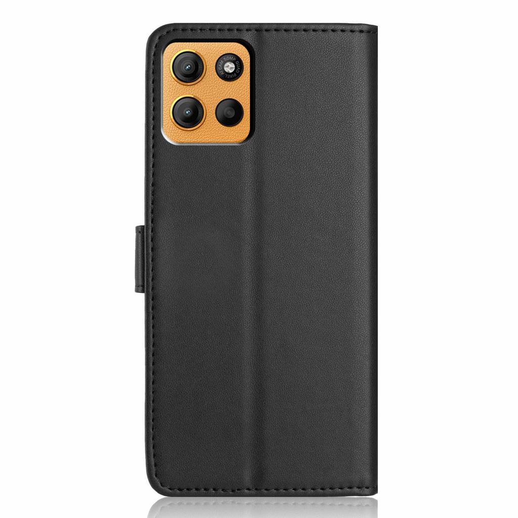 Wallet Case For Motorola Moto G15 4G/G15 Power 4G Solid Color Leather Stand Phone Cover with Strap/Multiple Card Slots