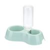 Smooth Surface Large Capacity with Water Pet Bowl Non-slip Double Fountain Round Bowl Pet Dog Food Feeder Pet Supplies