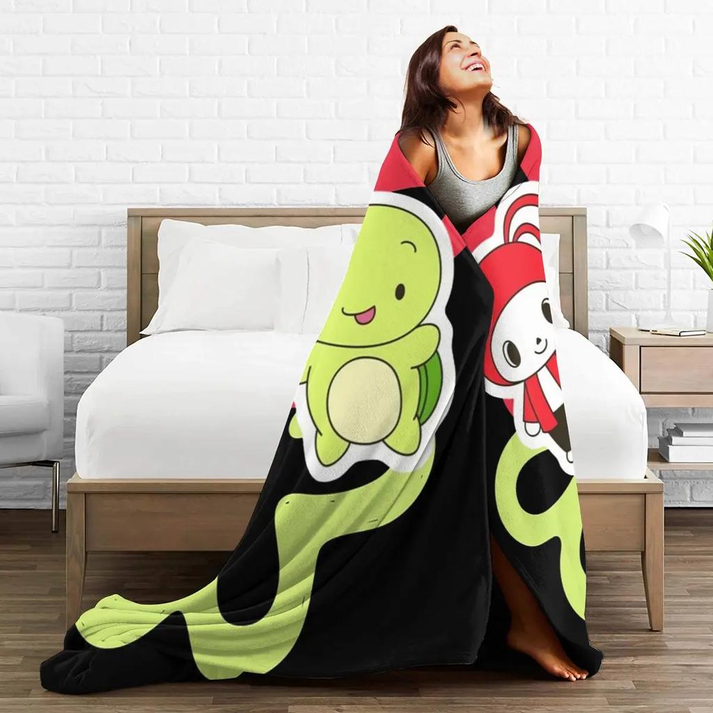 JJ MIKEY MAIZEN Coperta Morbida Calda Flanella Plaid Copriletto per Letto Soggiorno Picnic Viaggio Casa Divano