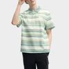 FILA X MAISON KITSUNE Original Loose Fashion Casual Striped Polo Shirt Men Polo Shirts Leaf-Green F11M529107F-GN