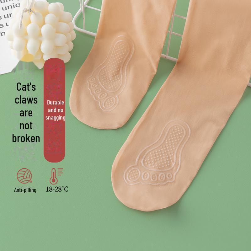 Flesh-Colored Anti-Snag Steel Stockings: Spring/Autumn Women's Elastic Wear-Resistant Pantyhose for a Bare-Leg Look.