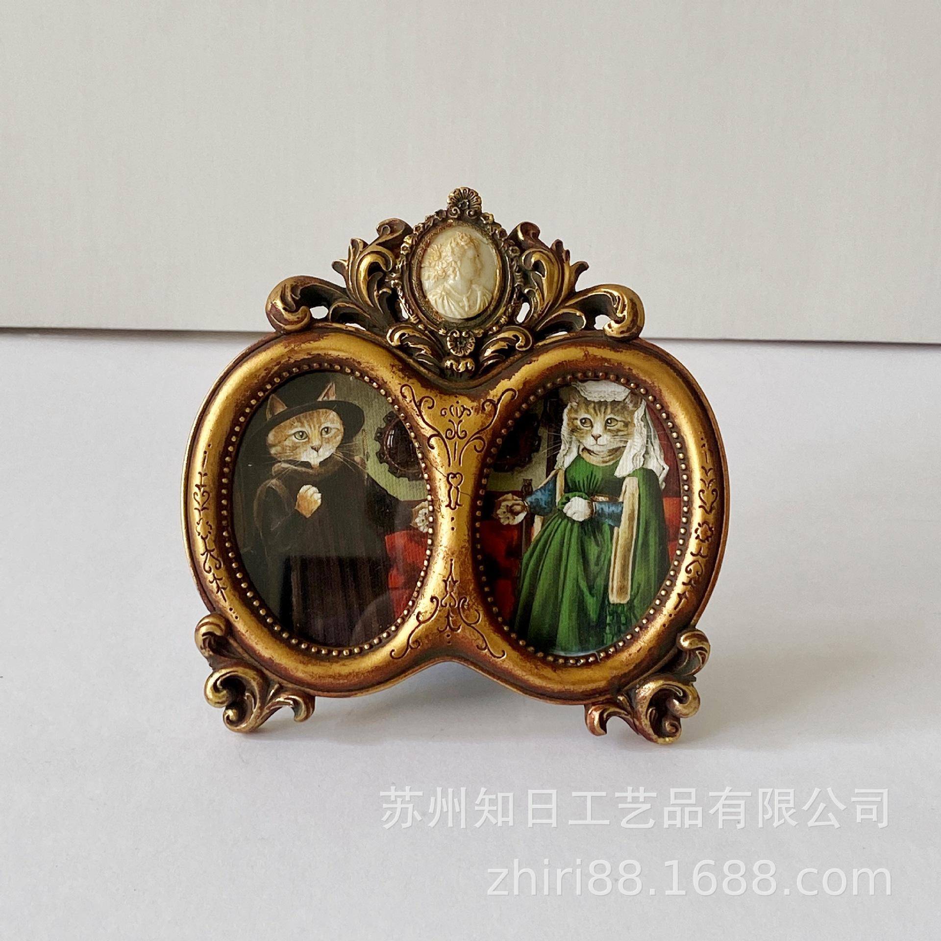 

Creative Handmade Picture Frame Vintage Photo Frame Ideal Gift Delicate Wall Mounting Stylish Display for Home Living Room Decor 16 16.3cm