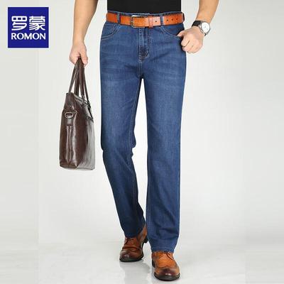 Men's Elastic Straight-Leg Business Casual Jeans