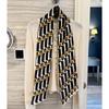NINA SOLOR Lightweight Color Block Mulberry Silk Long Scarf