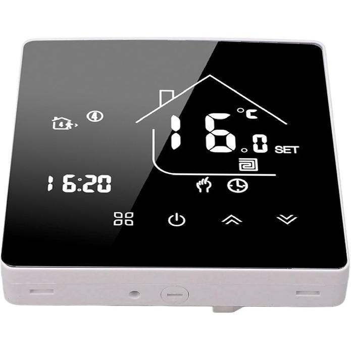 Smart Digital Thermostat for Home 7 Day Programmable WiFi Touchscreen App Voice Control Easy Install Wall Thermostat (Type 86, 95-240V 16A)