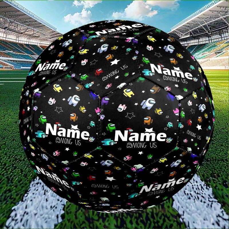 Custom Name Personalized Among Us Print Size 5 Soccer Ball Training & Match Football, for Team, Kicking, Gift for Football