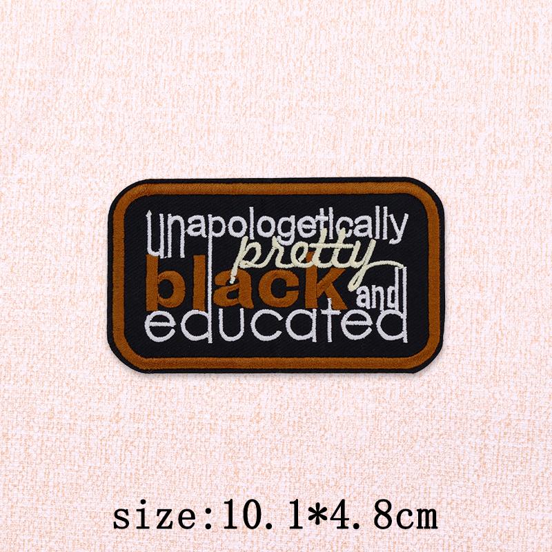 Black Girl Embroidery Patch Iron On Patches For Clothing Black Girl Magic Patches On Clothes DIY Sewing Ironing Patch Applique