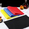 PVC Bar Mat Coffee Maker Countertop Spill Mats Bar Service Mat Dish Glass Drying Mat For Barista Cocktail Bartender Black