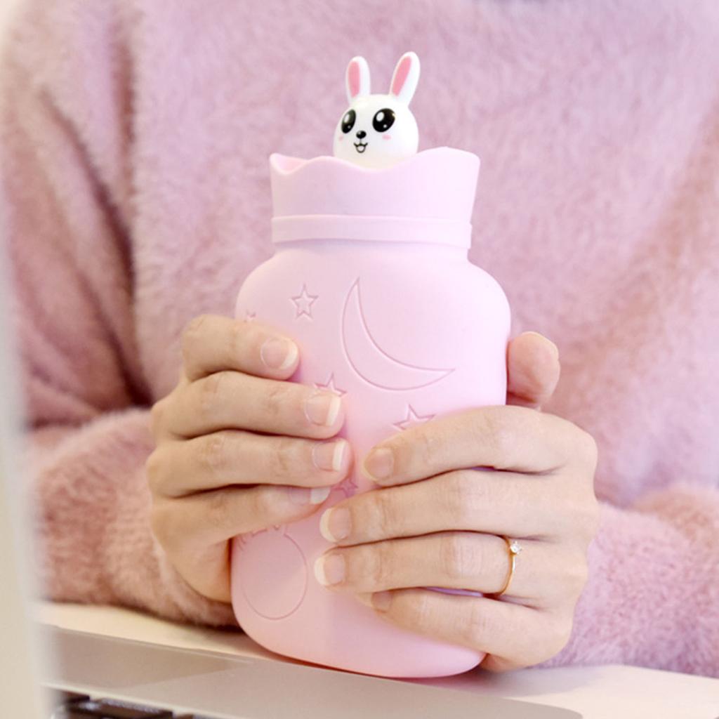 Hot Water Bag Silicone Safe Cute Design Microwave Hting Portable Hot Water Bottle