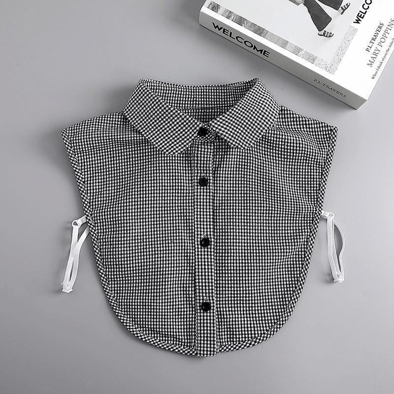 Červený károvaný odnímatelný límec pro dětské svetry a mikiny