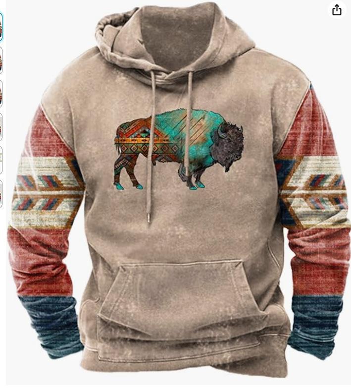 Men's 3D Print Hooded Sweatshirt - Autumn/Winter Collection with Drawstring & Pocket