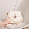 Bag Women'S Bag Crossbody Bag Light Luxury Chain Shoulder Bag Cowhide Birthday Gift Premium Small Square Bag