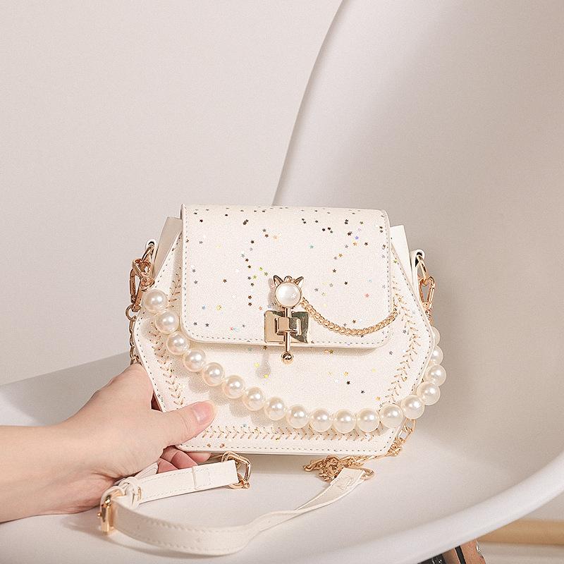 Bag Women'S Bag Crossbody Bag Light Luxury Chain Shoulder Bag Cowhide Birthday Gift Premium Small Square Bag