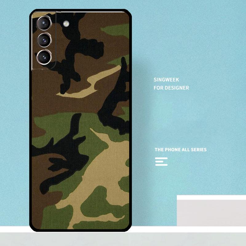 Camouflage Camo Case For Samsung Galaxy S24 Ultra S20 S21 S22 S23 S25 Ultra S9 S10 Plus S25 FE Phone Cover