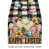 Paasvakantie Tafelkleed Rechthoekig 12.8x71.3/89.7 Inch Feest Tafeldecor Decoratief Konijn Bloemen Tafelkleed voor Kamperen Picknick