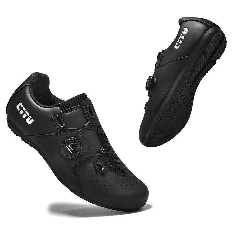 

Outdoor Cycling Shoes Men S And Women S Cycling Shoes Bicycle Shoes Rotary Buckle Mountain Lock Highway Lock Unlocked Leather Surface 36