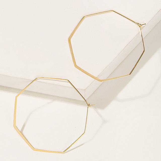 Retro Gold Geometric Hoop & Bohemian Pearl Round Earrings Set for Girls - 2022 Jewelry