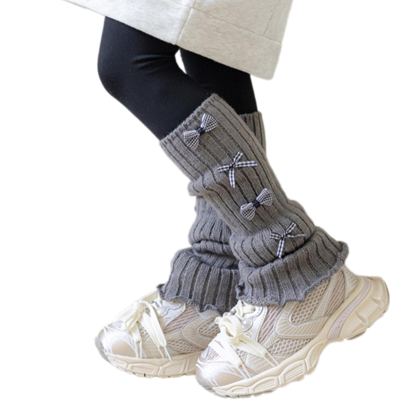 

Детские гетры Лолита, уютная трикотажная ткань, дышащая и складывающаяся, для девочек от 3 до 10 лет, теплый носок, рукав светло-серый