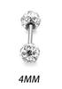 Double-Headed Rhinestone Round Ball Stud Earrings for Women, Luxe Versatile Ear Cartilage Studs, Super Shiny High-End Screw Earrings
