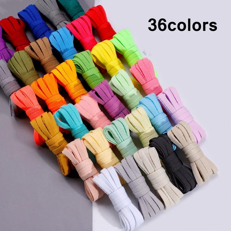 NEW Polyester Replacement Shoelaces Flat Shoe Laces Solid Color for Sneakers Canvas Shoes Casual Shoes