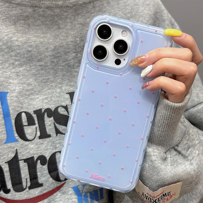 Ins Candy Color Polka Dot Phone Case for Samsung Galaxy S25 S24 S23 S22 S21 Note20 Note10 FE Ultra Plus 4G 5G Clear Back Cover
